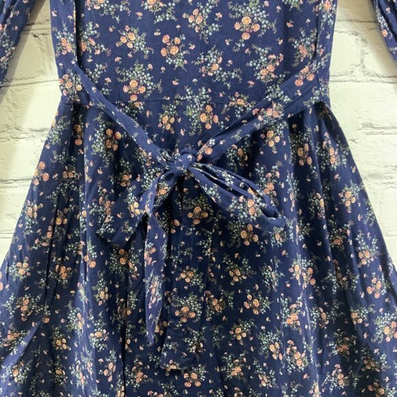 Gunne Sax Dress Vintage 70’s Prairie Girl Floral Print Lace High Collar XS Jr 5 - Picture 7 of 12